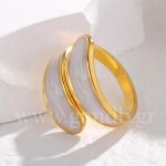 Γυναικείο δαχτυλίδι λευκό με χρυσό