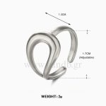 Γυναικείο δαχτυλίδι με ακανόνιστο σχήμα σε ασημί