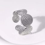 Ατσάλινο δαχτυλίδι σπιράλ σε ασημί