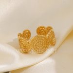 Ατσάλινο δαχτυλίδι σπιράλ σε χρυσό