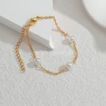 Βραχιόλι ατσάλινο με πέρλες