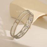 Βραχιόλι χειροπέδα ασημί evil eye