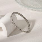 Vintage βραχιόλι χειροπέδα ασημί