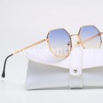 Γυαλιά Ηλίου πολύγωνα με γαλάζιο φακό