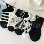 Σετ 5 ζευγάρια γυναικείες κάλτσες με σχέδια