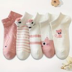 Σετ 5 ζευγάρια παιδικες κάλτσες ροζ