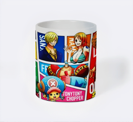 Κεραμική anime κούπα με ήρωες του One Piece σε έντονα χρώματα