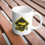 Λευκή κεραμική κούπα με σχέδιο Drift