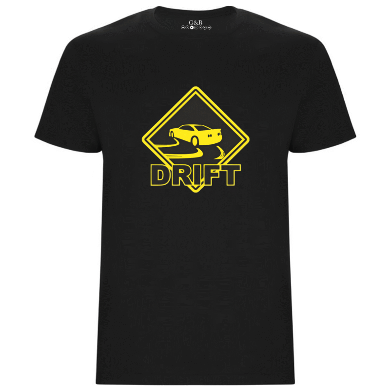 T-shirt μαύρο με στάμπα Drift