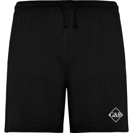 Μαύρο Unisex σορτσάκι G&B με διακριτικό λογότυπο, άνετο για καθημερινές ή αθλητικές εμφανίσεις
