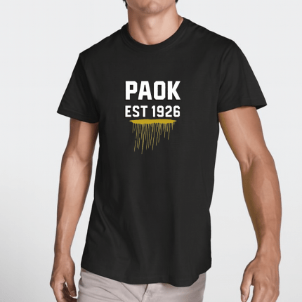 T-Shirt Paok est 1926 Μαύρο