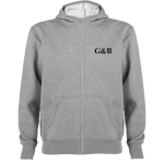 Unisex Ζακέτα Φούτερ G&B με Κουκούλα Γκρι