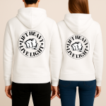 Unisex Φούτερ “Lift Heavy Live Light” Λευκό