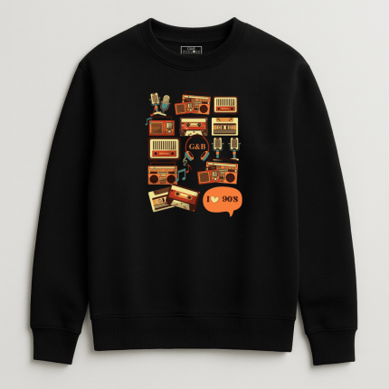 Unisex Φούτερ Χωρίς Κουκούλα 90s