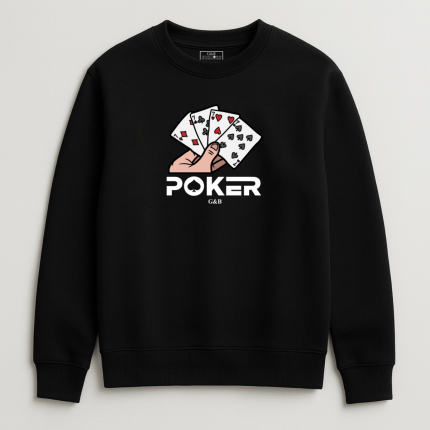 Unisex Φούτερ Χωρίς Κουκούλα Poker