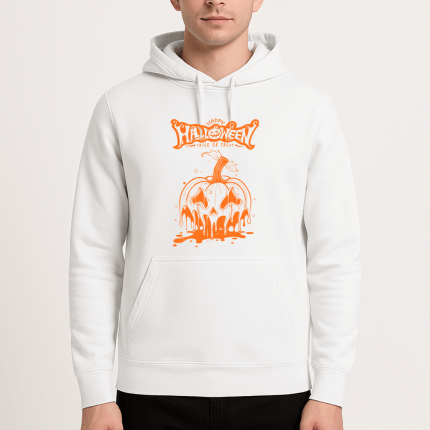 Φούτερ με Κουκούλα Halloween Λευκό