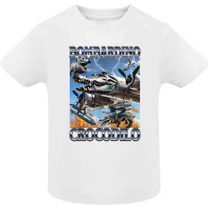 Παιδικό T-Shirt Bombardino Crocodilo Λευκό