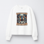 Παιδικό Φούτερ Χωρίς Κουκούλα Cappuccino Assassino Λευκό