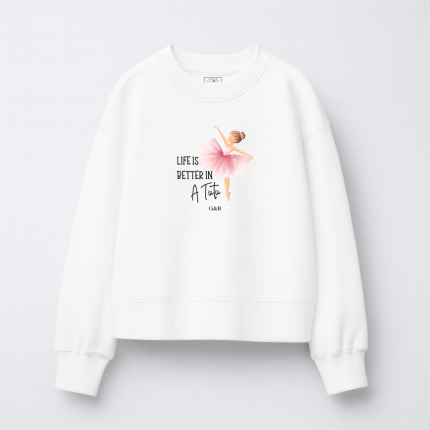 Παιδικό Φούτερ Χωρίς Κουκούλα Life Is Better In A Tutu