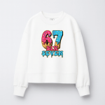 Παιδικό Φούτερ Χωρίς Κουκούλα Six Seven Λευκό