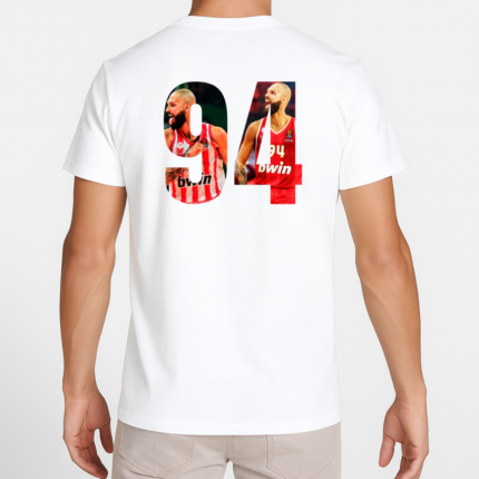 Unisex T-Shirt Evan Fournier MVP Λευκό Πίσω