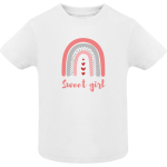 Παιδικό T-Shirt Sweet Girl Λευκό
