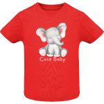 Παιδικό T-Shirt με Ελεφαντάκι Κόκκινο
