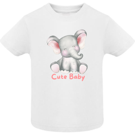 Παιδικό T-Shirt με Ελεφαντάκι Λευκό