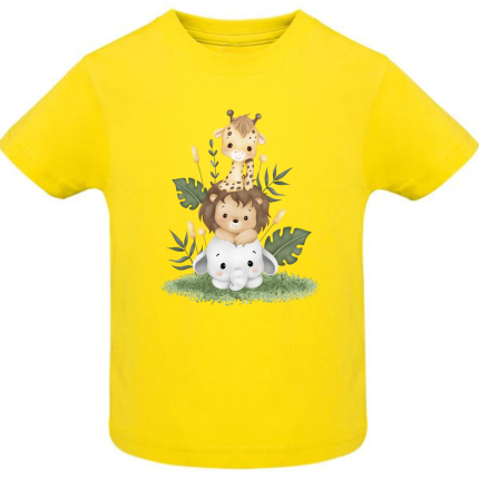 Παιδικό T-Shirt με Ζωάκια Κίτρινο
