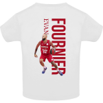 Παιδικό T-Shirt Evan Fournier Vertical Λευκό