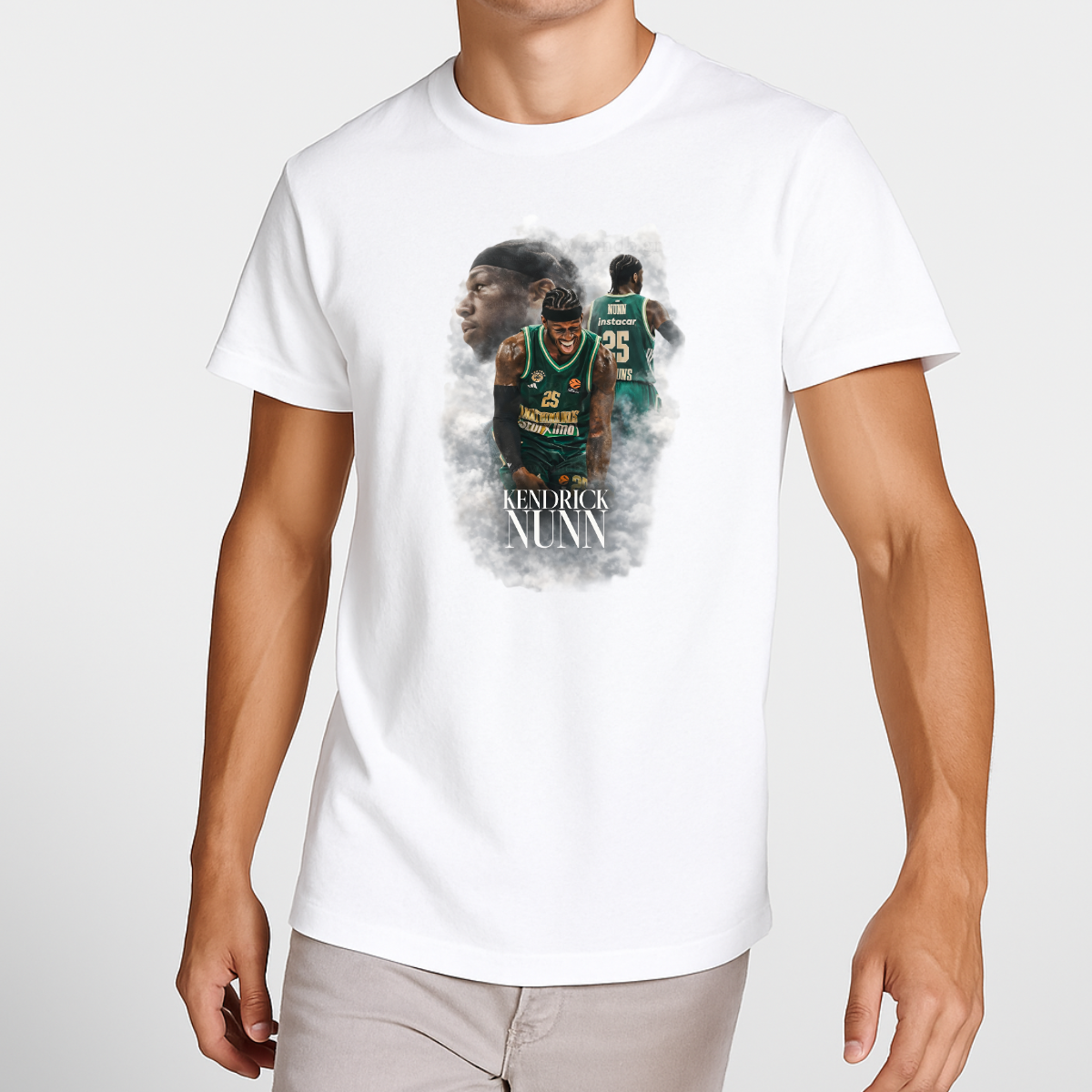 T-Shirt Kendrick Nunn Παναθηναϊκός Λευκό T-Shirt Kendrick Nunn Παναθηναϊκός Λευκό