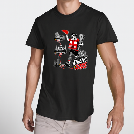 T-Shirt Ολυμπιακός Euroleague Champions 2026