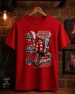 T-Shirt Ολυμπιακός Euroleague Champions Κόκκινο