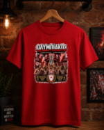 T-Shirt Ολυμπιακός Πρωταθλητής Ελλάδας & Ευρώπης 2026 Κόκκινο
