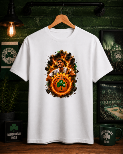T-Shirt ΠΑΟ DPG 7 Αστέρια Λευκό