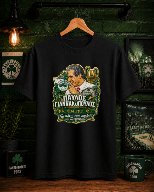 T-Shirt Παναθηναϊκός Παύλος Γιαννακόπουλος Legacy (Με εφέ κεντήματος)