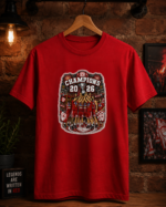 T-Shirt Πρωταθλητές Ελλάδας 2026 (Με Εφέ Κεντήματος) Κόκκινο