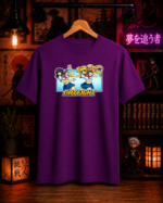 T-Shirt Anime Cat Fight Μωβ