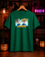 T-Shirt Anime Cat Fight Πράσινο