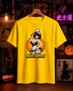 T-Shirt Anime Maid Service Κίτρινο