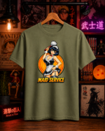 T-Shirt Anime Maid Service Χακί