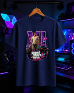 T-Shirt GTA 6 - Grand Theft Auto VI Μπλε