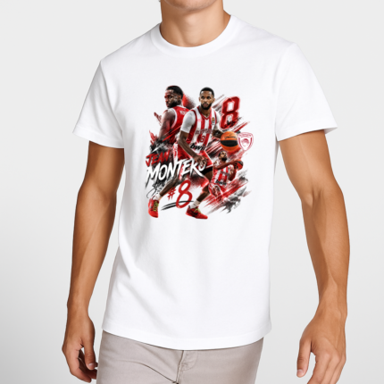 T-Shirt Ολυμπιακός Μοντέρο Λευκό