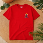 T-shirt Streetwear Teddy Κόκκινο Μπροστά