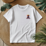 T-shirt Streetwear Teddy Λευκό Μπροστά