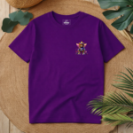 T-shirt Streetwear Teddy Μωβ Μπροστά