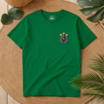 T-shirt Streetwear Teddy Πράσινο Μπροστά