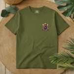 T-shirt Streetwear Teddy Χακί Μπροστά
