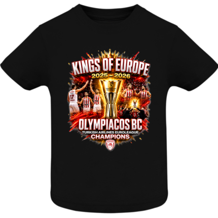 Παιδικό T-Shirt Ολυμπιακός King Of Europe