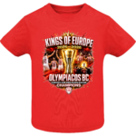 Παιδικό T-Shirt Ολυμπιακός King Of Europe Κόκκινο